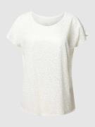 Montego T-Shirt mit Allover-Muster in Offwhite, Größe L