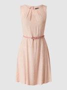 Montego Kleid aus Viskose mit Taillengürtel in Pink, Größe 42