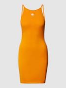 adidas Originals Minikleid mit Label-Streifen in Orange, Größe 36