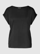 Vila T-Shirt mit fixierten Ärmelaufschlägen Modell 'VIELLETTE' in Blac...