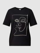 Vila T-Shirt mit Motiv-Print Modell 'VISYBIL' in Black, Größe S