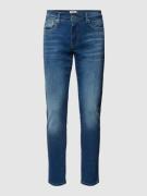 Only & Sons Slim Fit Jeans mit Label-Patch Modell 'SLOOM' in Dunkelbla...