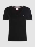 Tommy Jeans Slim Fit T-Shirt aus Bio-Baumwolle in Black, Größe S