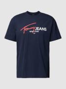 Tommy Jeans T-Shirt mit Label-Print Modell 'SPRAY POP COLOR' in Marine...
