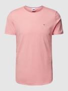 Tommy Jeans Slim Fit T-Shirt mit Rundhalsausschnitt in Rose, Größe M