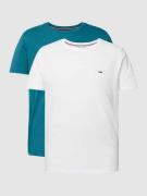 Tommy Jeans T-Shirt mit Label-Stitching im 2er-Pack in Weiss, Größe XS