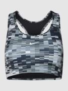 NIKE TRAINING Sport-BH mit Allover-Muster in Black, Größe XS