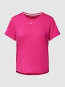 NIKE TRAINING T-Shirt mit Logo-Print in Pink, Größe XS