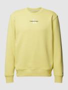 Calvin Klein Jeans Sweatshirt mit Label-Detail in Hellgelb, Größe M