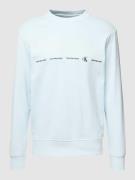 Calvin Klein Jeans Sweatshirt mit Logo-Print Modell 'REPEAT' in Hellbl...