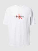 Calvin Klein Jeans T-Shirt mit Label-Print in Weiss, Größe XS