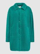 ICHI Mantel aus Teddyfell Modell 'Hazo' in Gruen Melange, Größe 40