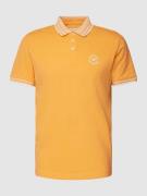 Tom Tailor Poloshirt mit Label-Print in Orange, Größe S