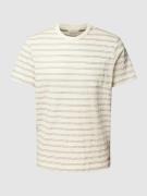 Tom Tailor T-Shirt mit Streifenmuster in Offwhite, Größe XL