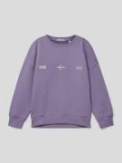 Tom Tailor Sweatshirt mit überschnittenen Schultern in Purple, Größe 1...
