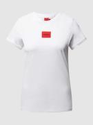 HUGO Slim Fit T-Shirt aus Bio-Baumwolle in Weiss, Größe M