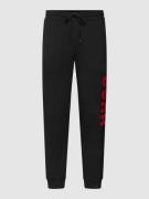 HUGO Sweatpants mit Label-Print Modell 'Dutschi' in Black, Größe L