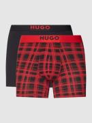 HUGO Boxershorts mit Logo-Stitching im 2er-Pack in Rot, Größe XS