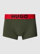 HUGO Trunks mit elastischem Logo-Bund in Oliv, Größe L