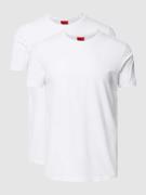 HUGO T-Shirt mit Logo-Print im 2er-Pack Modell 'HUGO-Round' in Weiss, ...