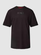 HUGO T-Shirt mit Label-Print Modell 'Daktai' in Black, Größe S