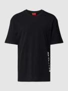 HUGO T-Shirt mit Label-Print in Black, Größe M