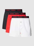 HUGO Boxershorts mit Label-Bund im 3er-Pack in Rot, Größe S