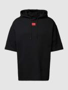 HUGO Sweatshirt mir 1/2-Arm Modell 'Dresley' in Black, Größe S