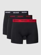 HUGO Trunks im 3er-Pack mit elastischem Label-Bund in Black, Größe S