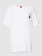 HUGO T-Shirt mit Label-Patch Modell 'NAIANI' in Weiss, Größe XS
