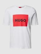 HUGO T-Shirt mit Brand-Schriftzug in Weiss, Größe XXL