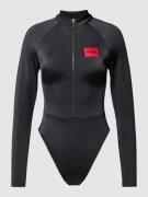 HUGO Badeanzug mit Label-Patch Modell 'HANA' in Black, Größe M