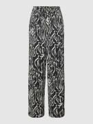 Gestuz Hose mit Allover-Muster Modell 'Braya' in Black, Größe 36