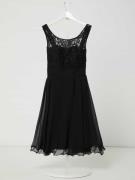 G.O.L. Kleid aus Spitze und Chiffon mit Glitter-Effekt in Black, Größe...