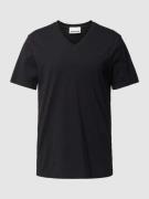 Armedangels T-Shirt mit V-Ausschnitt Modell 'JAARNES' in Black, Größe ...