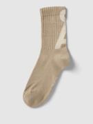 Armedangels Socken mit Logo-Print Modell 'SAAMUS SHORT' in Beige, Größ...