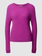 Lanius Strickpullover aus Alpaka-Mix mit Rundhalsausschnitt in Pink, G...