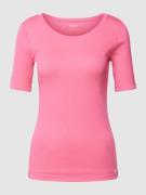Marc Cain T-Shirt mit Label-Detail in Pink, Größe 44
