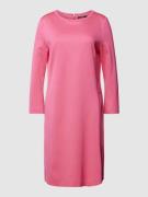 Marc Cain Knielanges Kleid mit Rundhalsausschnitt in Pink, Größe 34