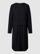 Marc Cain Knielanges Kleid mit Label-Detail in Black, Größe 34