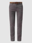 TOM TAILOR DENIM Slim Fit Chino mit Gürtel in Mittelgrau, Größe 28/32