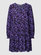 Tom Tailor Denim Minikleid aus Viskose im Stufen-Look in Purple, Größe...