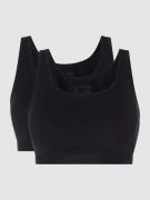 Schiesser Bustier mit Stretch-Anteil im 2er-Pack in Black, Größe 34