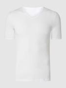 Schiesser T-Shirt mit V-Ausschnitt in Weiss, Größe L