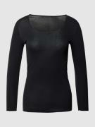 Schiesser Longsleeve mit Rundhalsausschnitt Modell 'LUXURY' in Black, ...