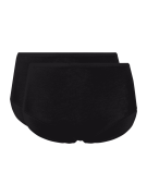 Schiesser Slip mit elastischem Bund im 2er-Pack in Black, Größe 46