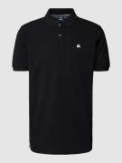 Lerros Poloshirt mit Label-Stitching in Black, Größe L