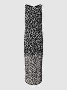 s.Oliver BLACK LABEL Maxikleid mit Allover-Muster in Black, Größe 42