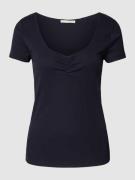 edc By Esprit T-Shirt aus Baumwolle in Ripp-Optik in Marine, Größe S