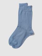camano Socken mit Rippenbündchen im 2er-Pack Modell 'MERCERISED' in Bl...